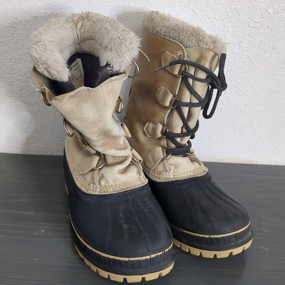 Sorel Other - Sorel Kaufman Buffalo Winter Snow Boots Wool Lined Mens Size 7